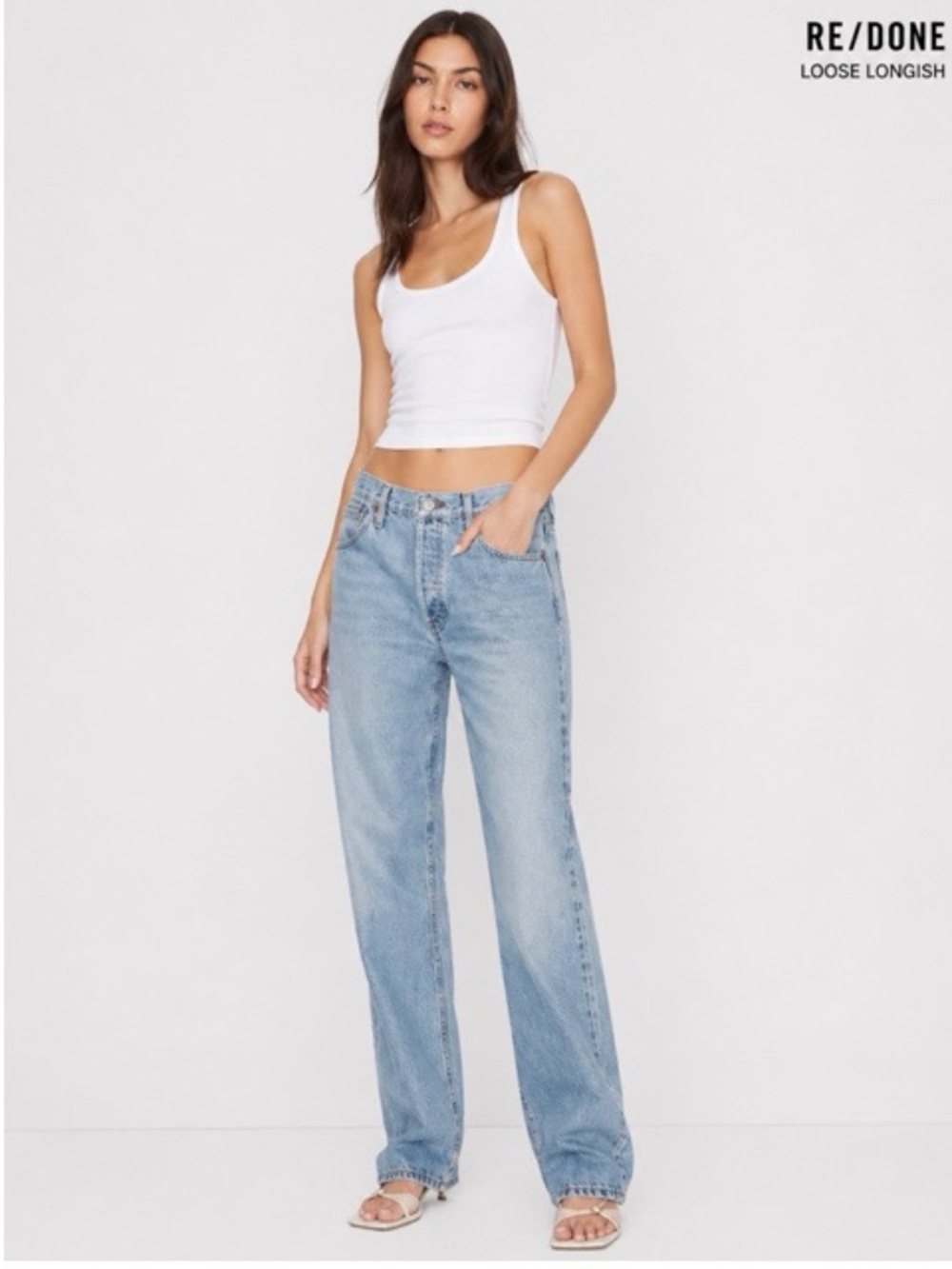 RE/DONE Loose Longish Jeans | Vintage Wash Relaxed Straight Leg | Like New